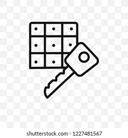 Passkey vector linear icon isolated on transparent background, Passkey transparency concept can be used for web and mobile