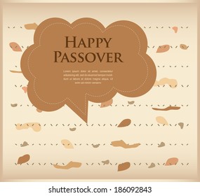 passover background. matzoh (jewish passover bread) isolated with place for your text in a speech bubble