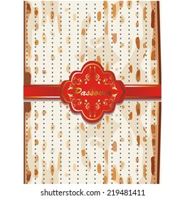 Passover card with matza 