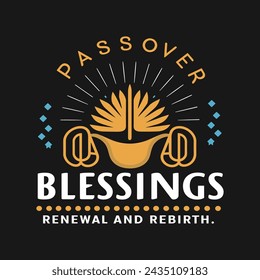 Passover day lettering template design