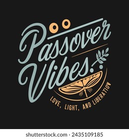 Passover day lettering template design