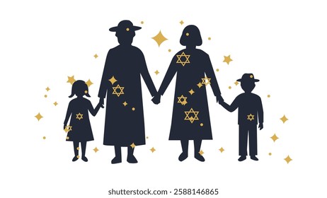 A Passover Family Silhouette banner