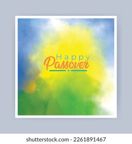 Passover greeting car. Seder pesach invitation, greeting card template or holiday flyer. happy Passover in English