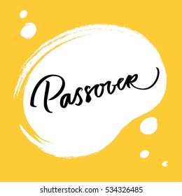 Passover Hand-lettering vector, holiday tag