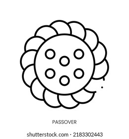 passover icon. Linear style sign isolated on white background. Vector illustration