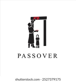 A passover illustration. This illustration is in silhouette form, can be used as a symbol or logo of a company.