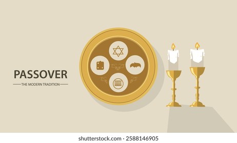 A Passover Seder and Candles