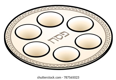 A Passover seder plate.