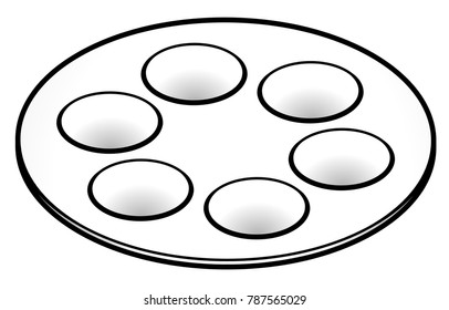 A Passover seder plate.