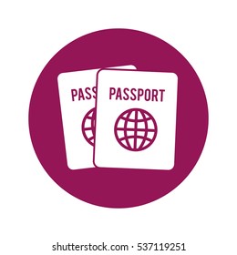 passpor emblem icon image vector illustration design 