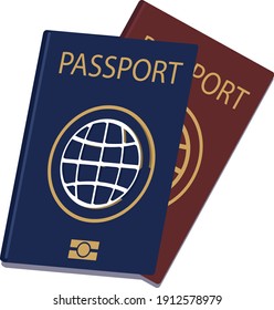 passport 3d illustration - an official document issued by a government, certifying the holder's identity and citizenship