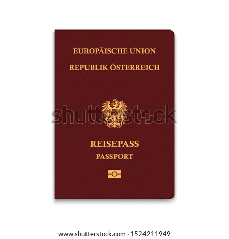 Passport of Austria. Vector illustration