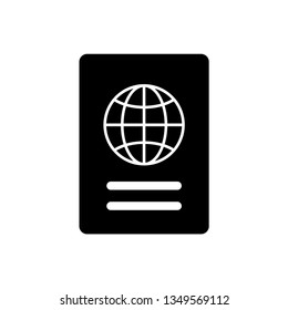 Passport with biometric data icon isolated on background. International travel passport document icon. Passport vector icon EPS 10. Passport Icon - Travel. Pass isolated