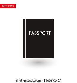 Passport with biometric data icon isolated on background. International travel passport document icon. Passport vector icon EPS 10. Passport Icon - Travel. Pass isolated