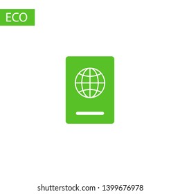 Passport with biometric data icon isolated on background. International travel passport document icon. Passport vector icon EPS 10. Passport Icon - Travel. Pass isolated