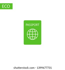 Passport with biometric data icon isolated on background. International travel passport document icon. Passport vector icon EPS 10. Passport Icon - Travel. Pass isolated