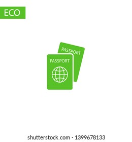 Passport with biometric data icon isolated on background. International travel passport document icon. Passport vector icon EPS 10. Passport Icon - Travel. Pass isolated