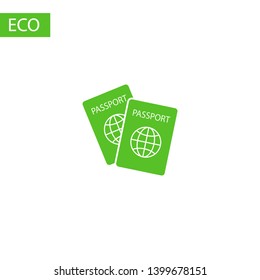 Passport with biometric data icon isolated on background. International travel passport document icon. Passport vector icon EPS 10. Passport Icon - Travel. Pass isolated