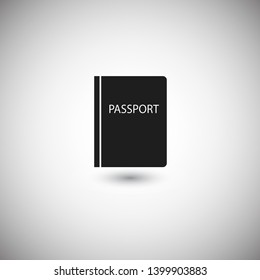 Passport with biometric data icon isolated on background. International travel passport document icon. Passport vector icon EPS 10. Passport Icon - Travel. Pass isolated