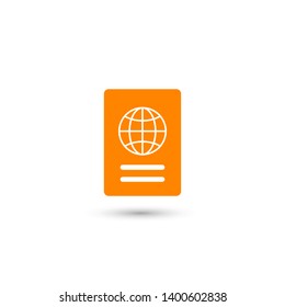 Passport with biometric data icon isolated on background. International travel passport document icon. Passport vector icon EPS 10. Passport Icon - Travel. 