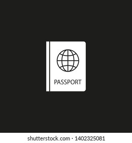 Passport with biometric data icon isolated on background. International travel passport document icon. Passport vector icon EPS 10. Passport Icon - Travel. Pass isolated