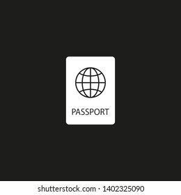 Passport with biometric data icon isolated on background. International travel passport document icon. Passport vector icon EPS 10. Passport Icon - Travel. Pass isolated