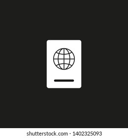 Passport with biometric data icon isolated on background. International travel passport document icon. Passport vector icon EPS 10. Passport Icon - Travel. Pass isolated