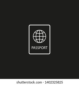 Passport with biometric data icon isolated on background. International travel passport document icon. Passport vector icon EPS 10. Passport Icon - Travel. Pass isolated