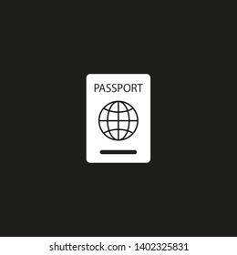 Passport with biometric data icon isolated on background. International travel passport document icon. Passport vector icon EPS 10. Passport Icon - Travel. Pass isolated