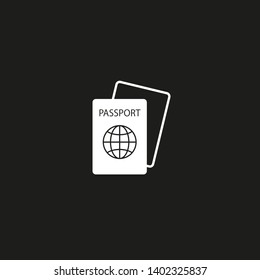 Passport with biometric data icon isolated on background. International travel passport document icon. Passport vector icon EPS 10. Passport Icon - Travel. Pass isolated
