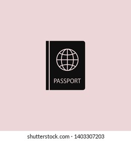 Passport with biometric data icon isolated on background. International travel passport document icon. Passport vector icon EPS 10. Passport Icon - Travel. Pass isolated