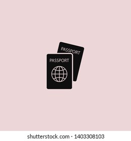 Passport with biometric data icon isolated on background. International travel passport document icon. Passport vector icon EPS 10. Passport Icon - Travel. Pass isolated