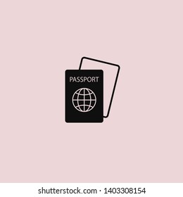 Passport with biometric data icon isolated on background. International travel passport document icon. Passport vector icon EPS 10. Passport Icon - Travel. Pass isolated