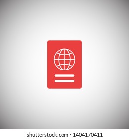Passport with biometric data icon isolated on background. International travel passport document icon. Passport vector icon EPS 10. Passport Icon - Travel. Pass isolated