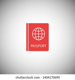 Passport with biometric data icon isolated on background. International travel passport document icon. Passport vector icon EPS 10. Passport Icon - Travel. Pass isolated