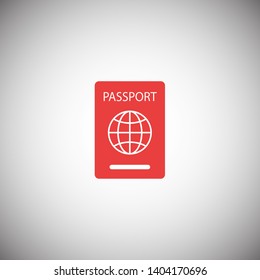 Passport with biometric data icon isolated on background. International travel passport document icon. Passport vector icon EPS 10. Passport Icon - Travel. Pass isolated