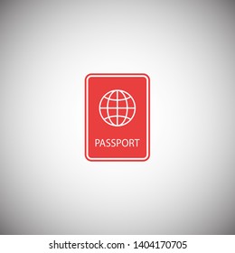 Passport with biometric data icon isolated on background. International travel passport document icon. Passport vector icon EPS 10. Passport Icon - Travel. Pass isolated