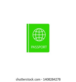 Passport with biometric data icon isolated on background. International travel passport document icon. Passport vector icon EPS 10. 