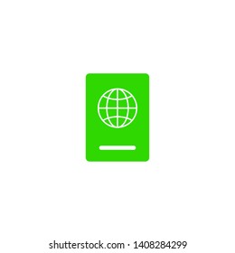 Passport with biometric data icon isolated on background. International travel passport document icon. Passport vector icon EPS 10. 