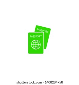 Passport with biometric data icon isolated on background. International travel passport document icon. Passport vector icon EPS 10. 