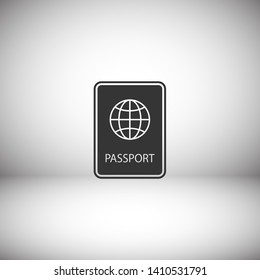 Passport with biometric data icon isolated on background. International travel passport document icon. Passport vector icon EPS 10. Passport Icon - Travel. Pass isolated
