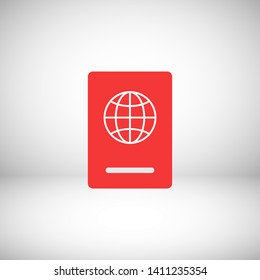Passport with biometric data icon isolated on background. International travel passport document icon. Passport vector icon EPS 10. Passport Icon - Travel. Pass isolated