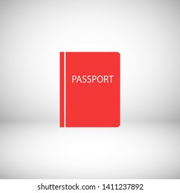 Passport with biometric data icon isolated on background. International travel passport document icon. Passport vector icon EPS 10. Passport Icon - Travel. Pass isolated