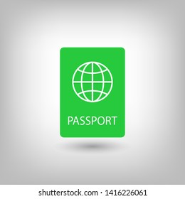 Passport with biometric data icon isolated on background. International travel passport document icon. Passport vector icon EPS 10. Passport Icon - Travel. Pass isolated