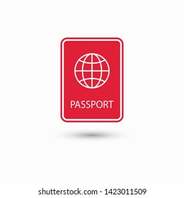 Passport with biometric data icon isolated on background. International travel passport document icon. Passport vector icon EPS 10. Passport Icon - Travel. Pass isolated