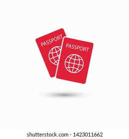 Passport with biometric data icon isolated on background. International travel passport document icon. Passport vector icon EPS 10. Passport Icon - Travel. Pass isolated