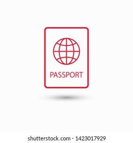 Passport with biometric data icon isolated on background. International travel passport document icon. Passport vector icon EPS 10. Passport Icon - Travel. Pass isolated