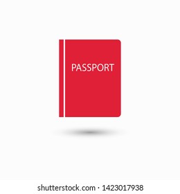 Passport with biometric data icon isolated on background. International travel passport document icon. Passport vector icon EPS 10. Passport Icon - Travel. Pass isolated