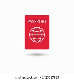 Passport with biometric data icon isolated on background. International travel passport document icon. Passport vector icon EPS 10. Passport Icon - Travel. Pass isolated