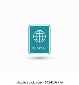 Passport with biometric data icon isolated on background. International travel passport document icon. Passport vector icon EPS 10. Passport Icon - Travel. Pass isolated